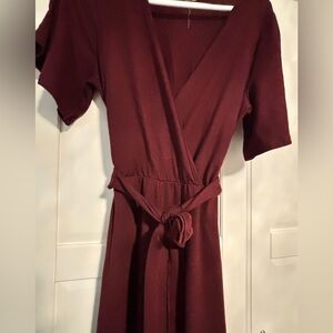 Burgundy jumpsuit, size xl